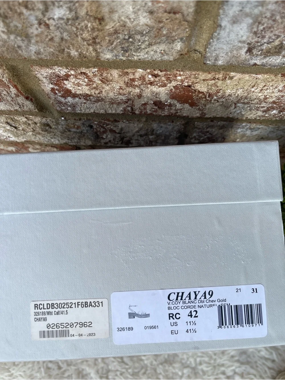 New Clergerie Elea Leather Espadrilles White Open Toe Sandals Sz. 42 US 11-11.5